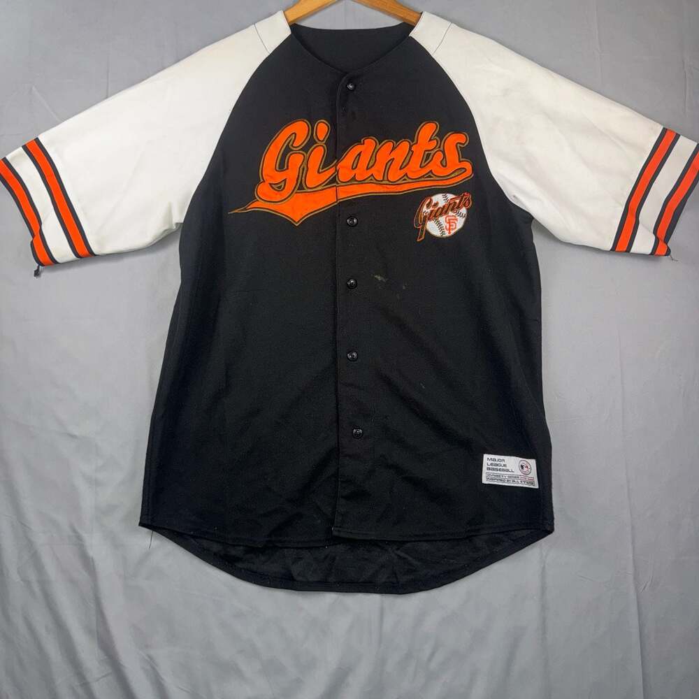 Dynasty MLB San Francisco Giants Baseball Button Down Jersey Size L